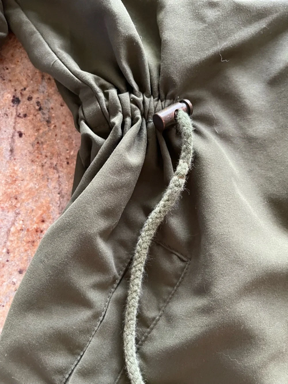 Haute Monde Olive Utility Hooded Jacket - Size Medium - Picture 5 of 6